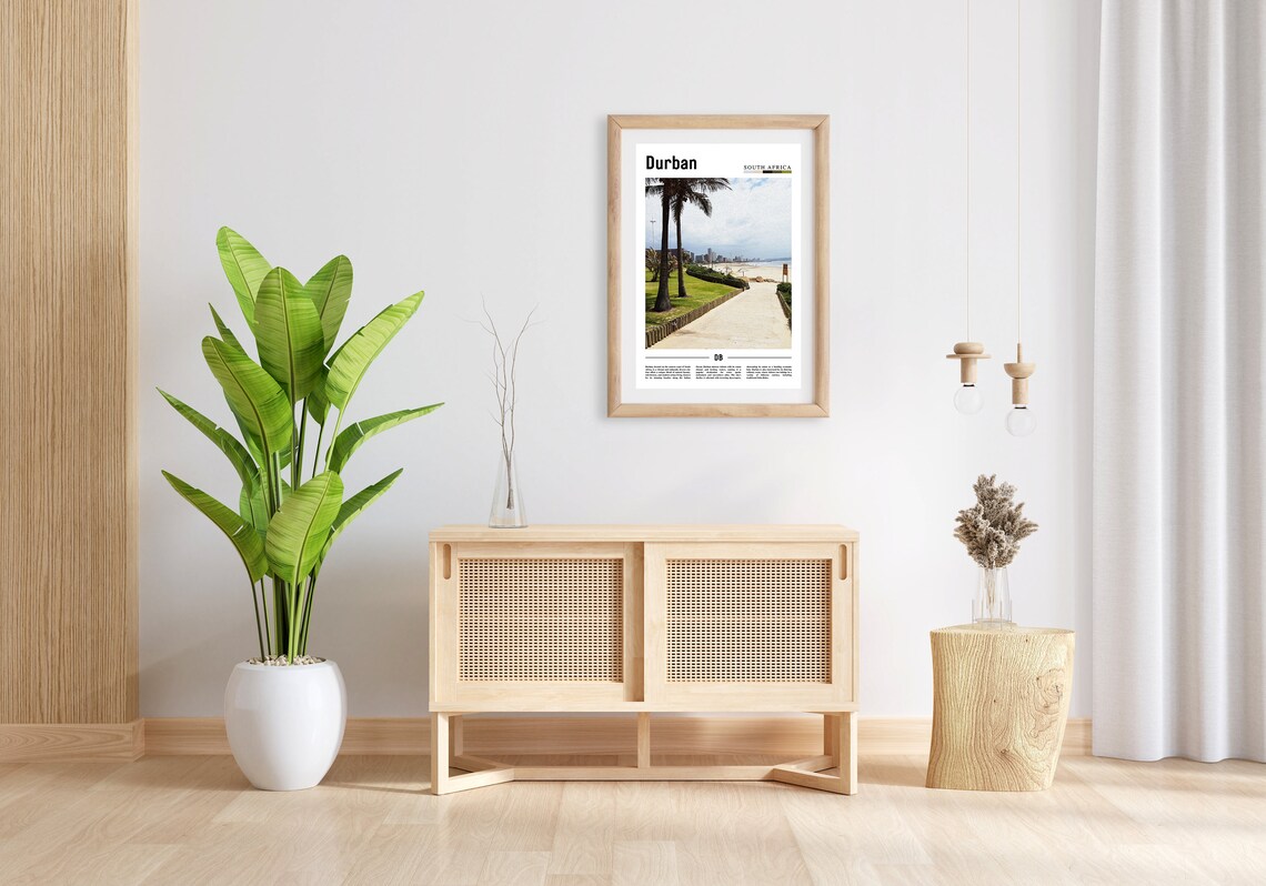 Durban Minimal Travel Poster, Oil Painting - Image 5