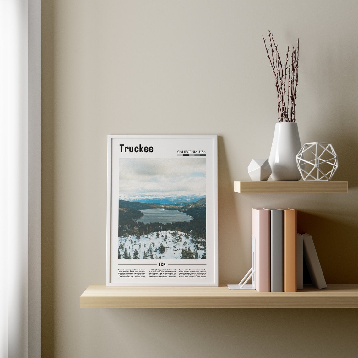 Truckee Print Truckee Poster Truckee Wall Art Oil Painting Poster Colorful City Print City Artwork Travel Artwork Travel Wall Art - Image 3