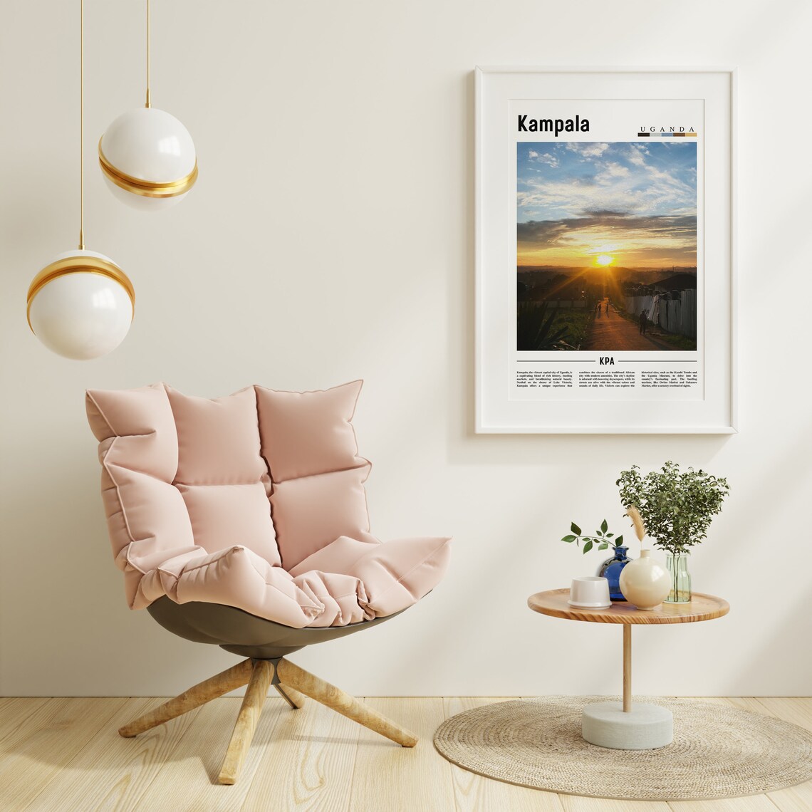 Kampala Minimal Travel Poster, Oil Painting - Image 6