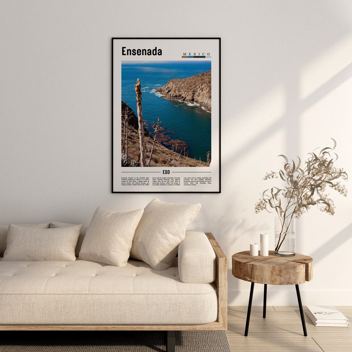 Ensenada Minimal Travel Poster, Oil Painting - Image 3