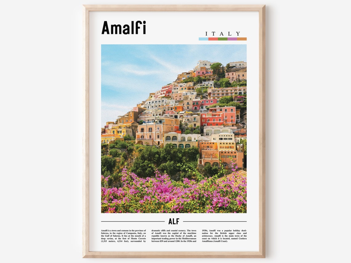 Amalfi Print Amalfi Poster Amalfi Wall Art Italy Photo Italy Poster Italy Print Italy Wall Art Minimal Travel Poster