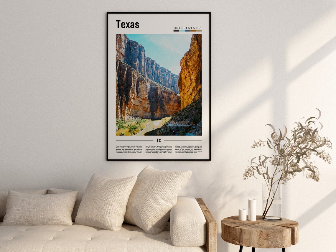 Texas Poster Texas Print Texas Wall Art Texas Photo United States Photo United States Poster United States Print - Image 2