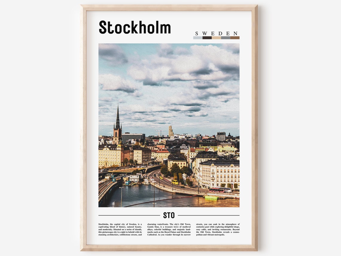 Stockholm Poster Stockholm Print Stockholm Wall Art Europe Photo Europe Poster Europe Print Travel Poster
