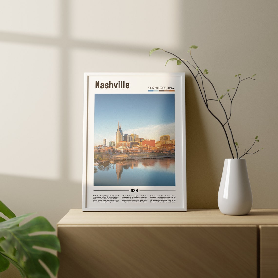 Nashville Poster, Colorful City Artwork - Image 2