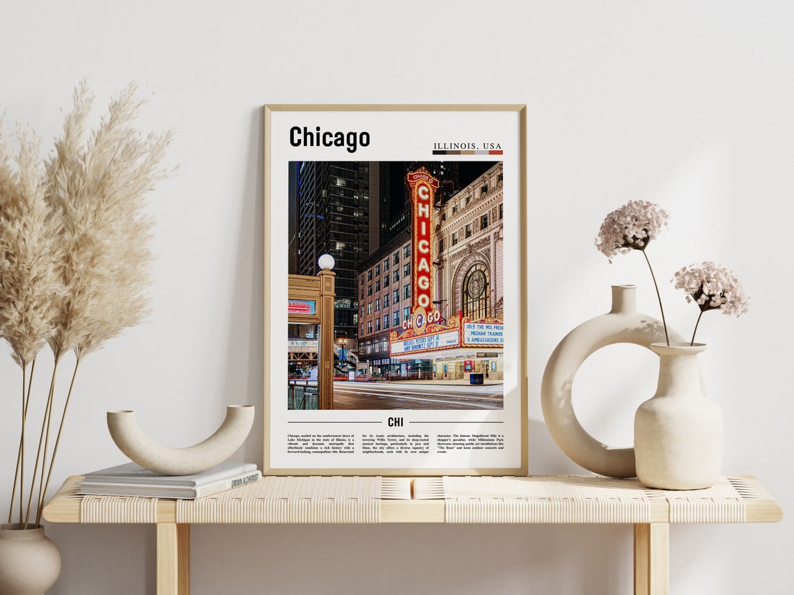 Chicago Print Chicago Poster Chicago Wall Art United States Photo United States Poster United States Print - Image 6