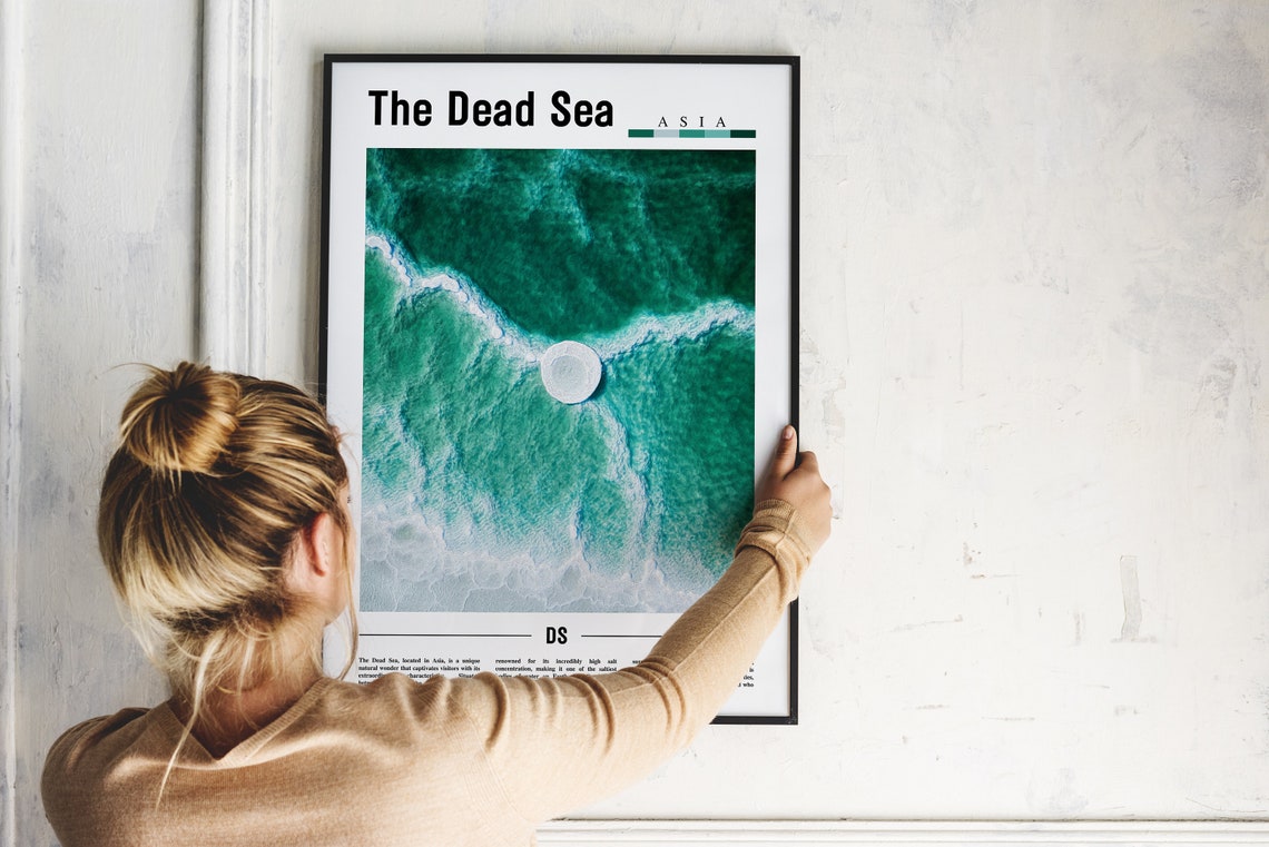 The Dead Sea Poster The Dead Sea Print The Dead Sea Wall Art Asia Print Asia Poster Asia Photo Travel Poster - Image 5