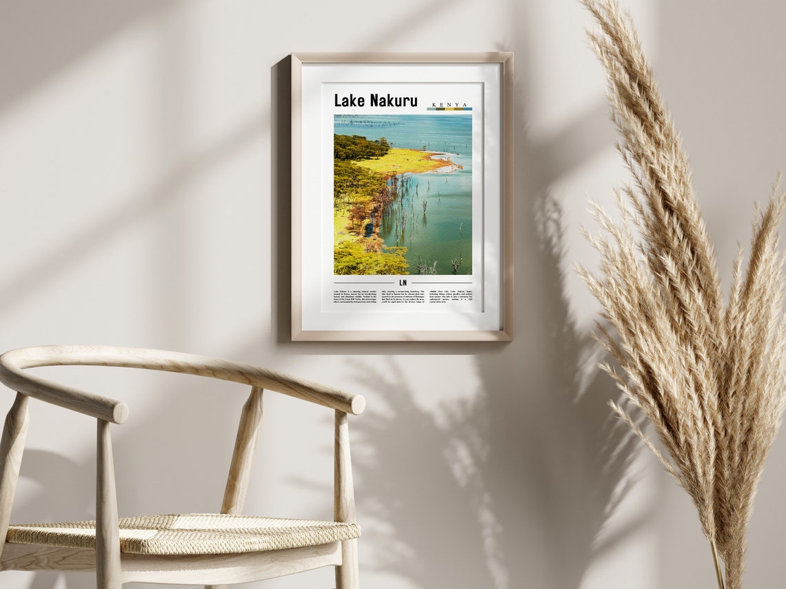 Lake Nakuru, Minimal Travel Poster - Image 2