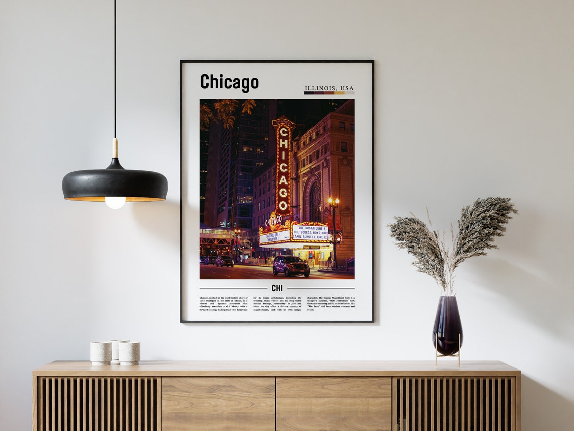 Chicago Print Chicago Poster Chicago Wall Art United States Photo United States Poster United States Print - Image 4