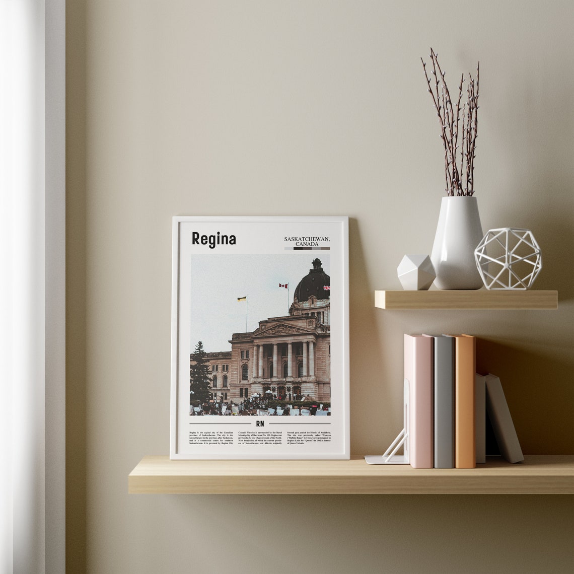 Regina Print Regina Poster Regina Wall Art Minimal Travel Print Minimal City Poster Travel Destination City Print Oil Painting Poster - Image 3
