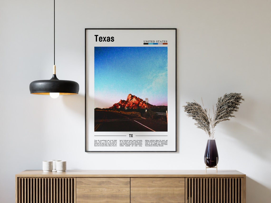 Texas Poster Texas Print Texas Wall Art Texas Photo United States Photo United States Poster United States Print - Image 4