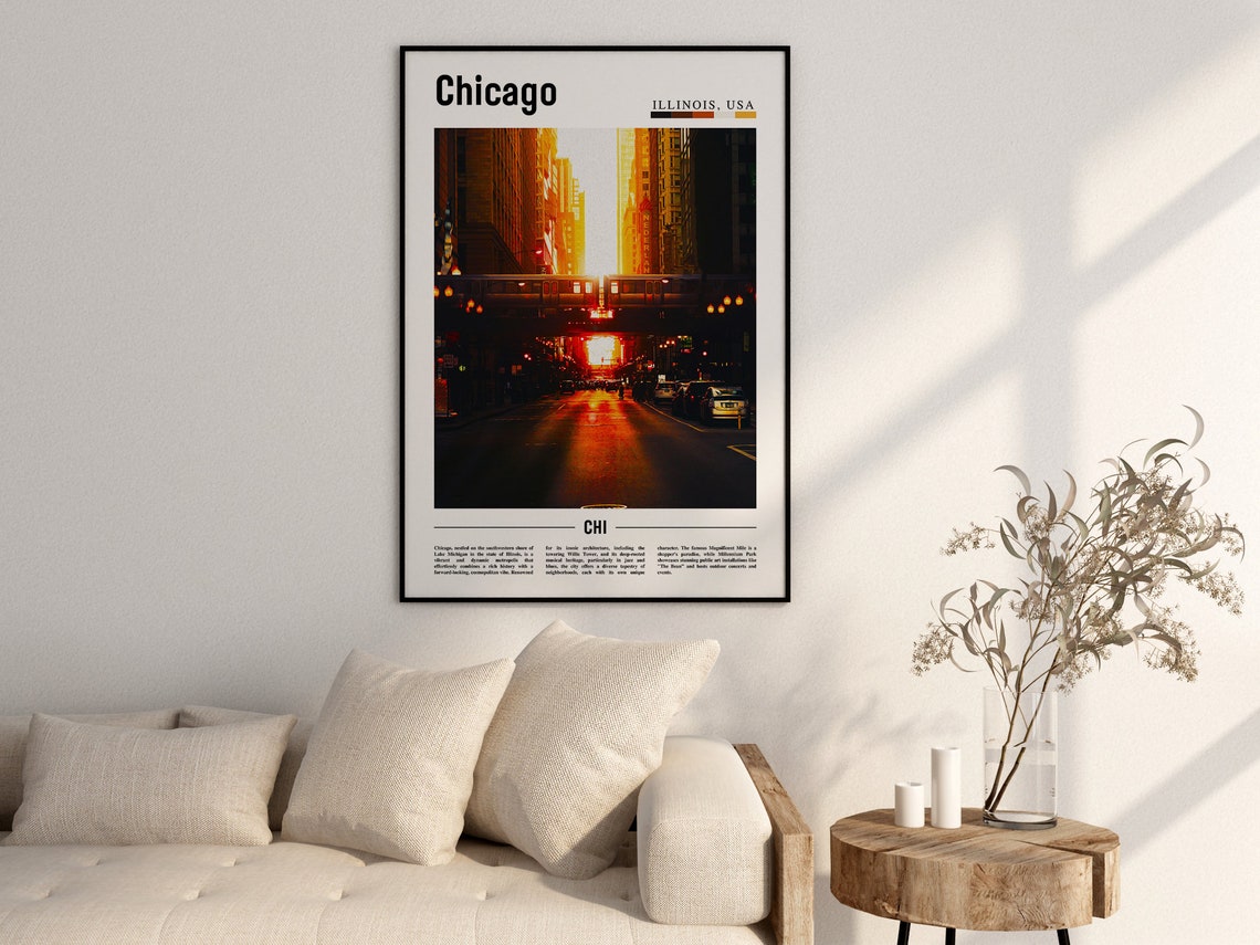 Chicago Print Chicago Poster Chicago Wall Art United States Photo United States Poster United States Print - Image 2