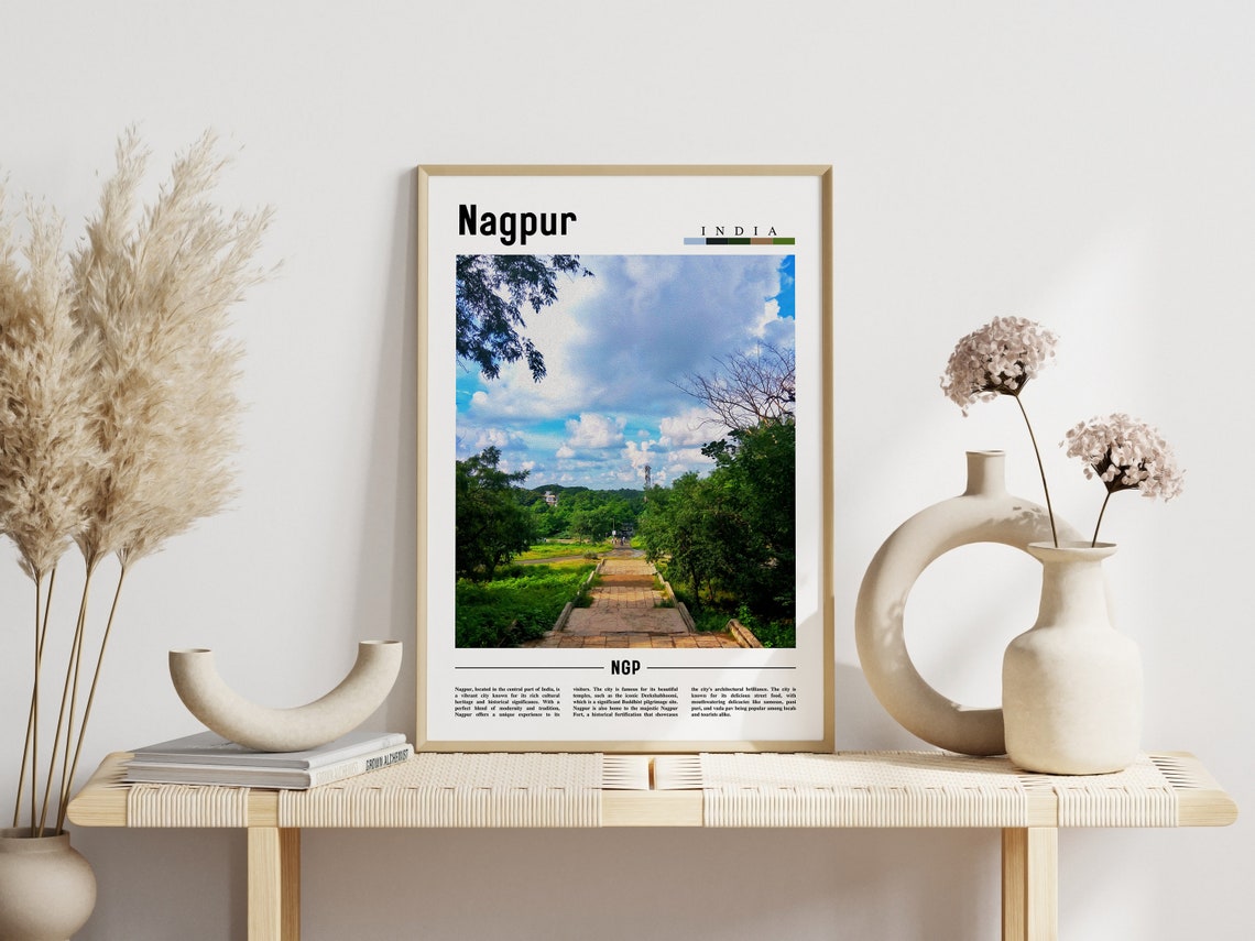 Nagpur Poster Nagpur Print Nagpur Wall Art Asia Print Asia Poster Asia Photo Minimal Travel Poster - Image 6