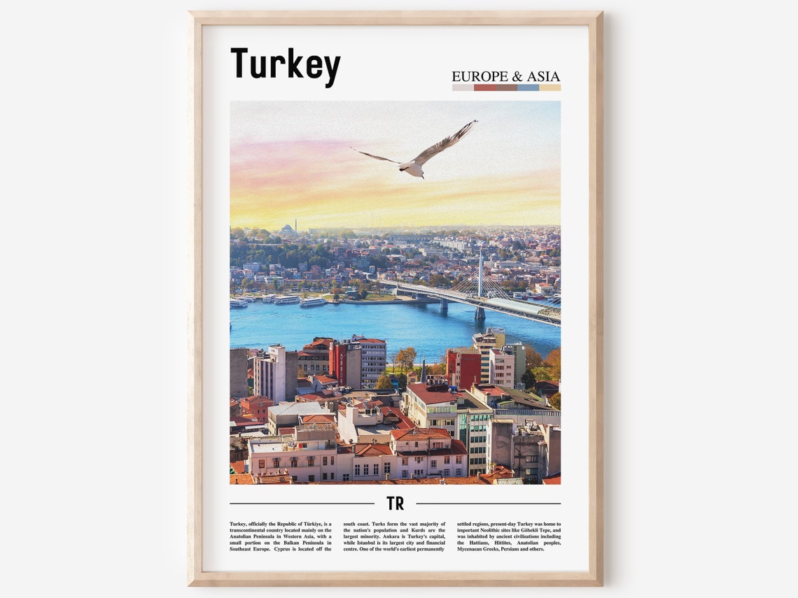 Turkey Print Turkey Poster Turkey Wall Art Oil Painting Poster Colorful City Print City Artwork Travel Artwork Travel Wall Art