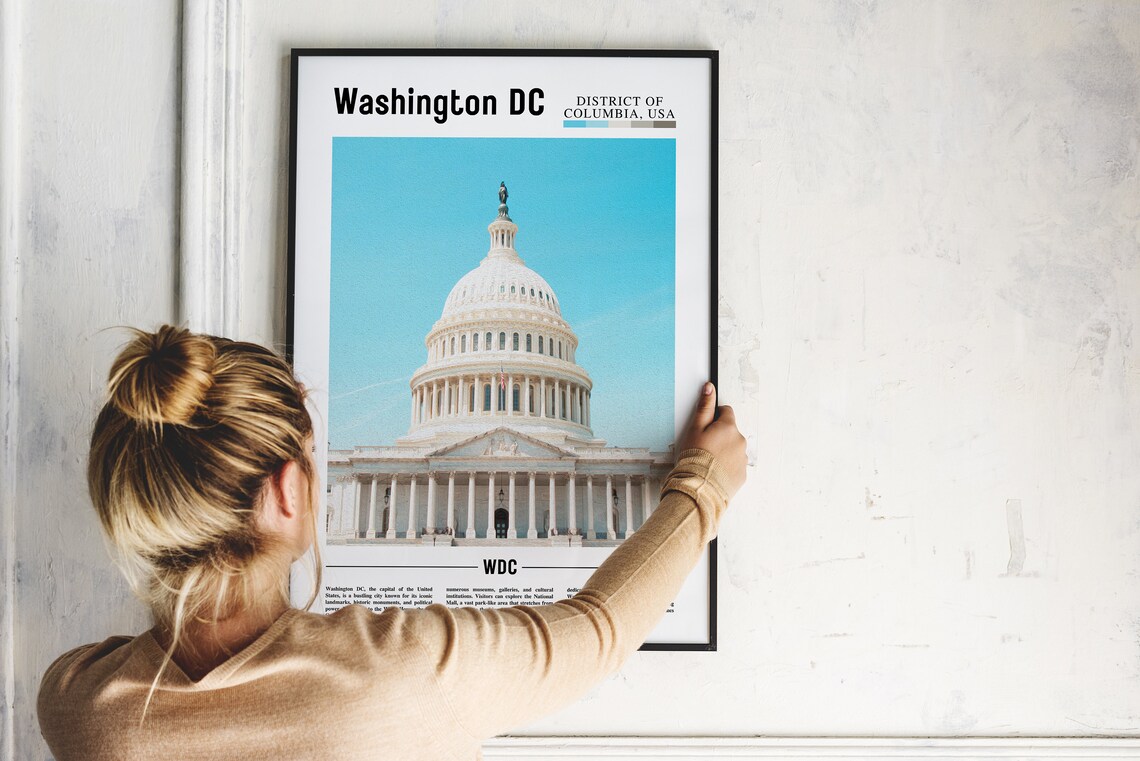 Washington Dc Poster Washington Dc Print Washington Dc Wall Art United States Photo United States Poster United States Print - Image 4