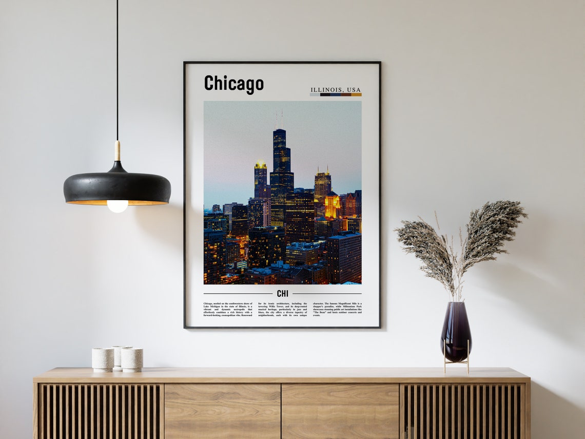 Chicago Print Chicago Poster Chicago Wall Art United States Photo United States Poster United States Print - Image 4