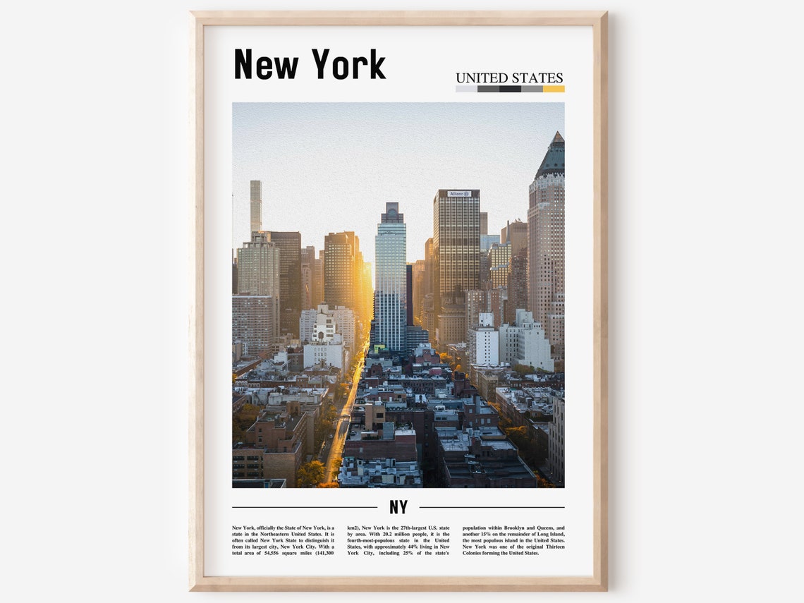 New York Poster New York Print New York Wall Art United States Photo United States Poster United States Print Travel Poster