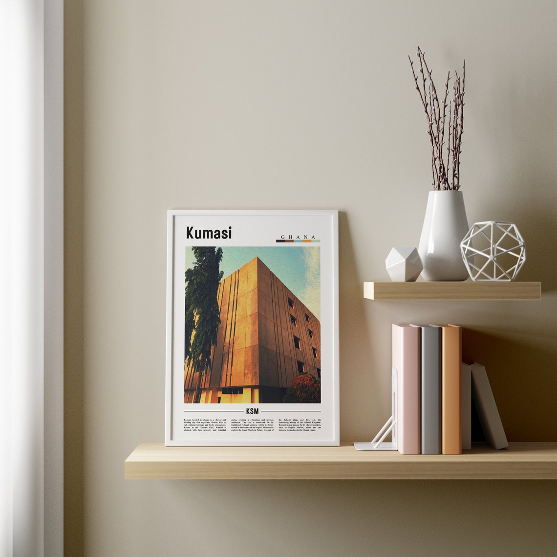 Kumasi Poster Kumasi Print Kumasi Wall Art Minimal Travel Print Travel Destination Oil Painting Poster - Image 4