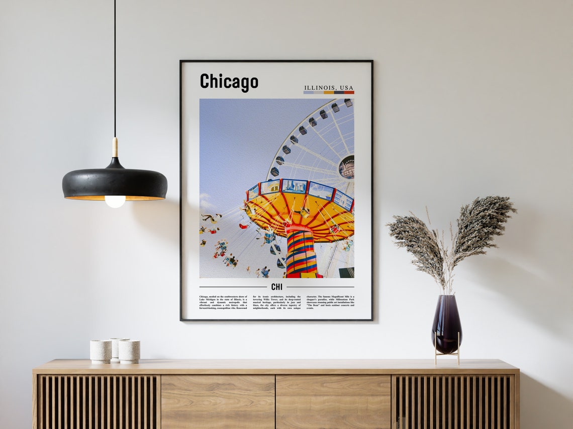 Chicago Print Chicago Poster Chicago Wall Art United States Photo United States Poster United States Print - Image 4