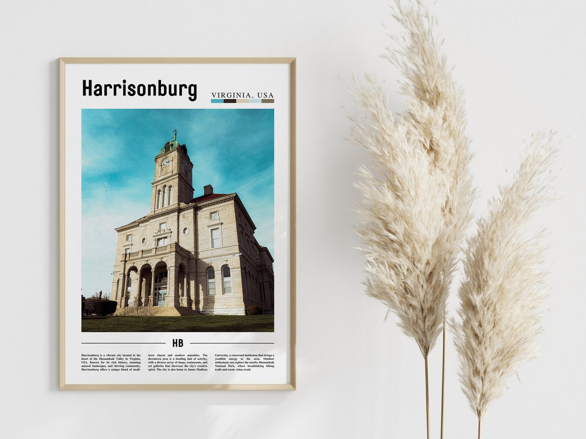 Harrisonburg Poster Harrisonburg Print Harrisonburg Wall Art United States Photo United States Poster United States Print - Image 4