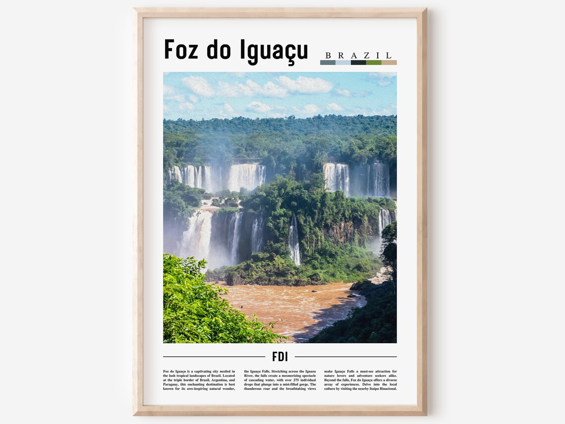 Foz Do Iguau Travel Poster, South America