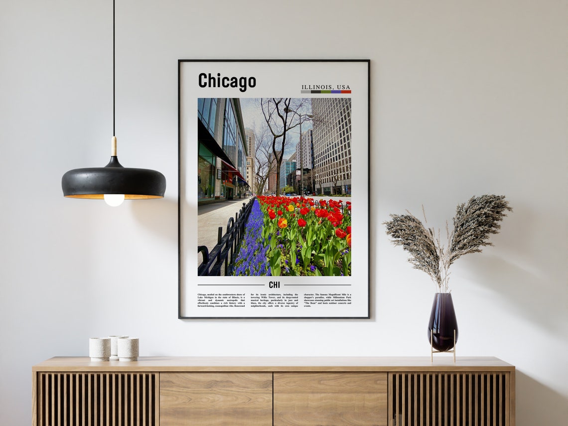 Chicago Print Chicago Poster Chicago Wall Art United States Photo United States Poster United States Print - Image 4