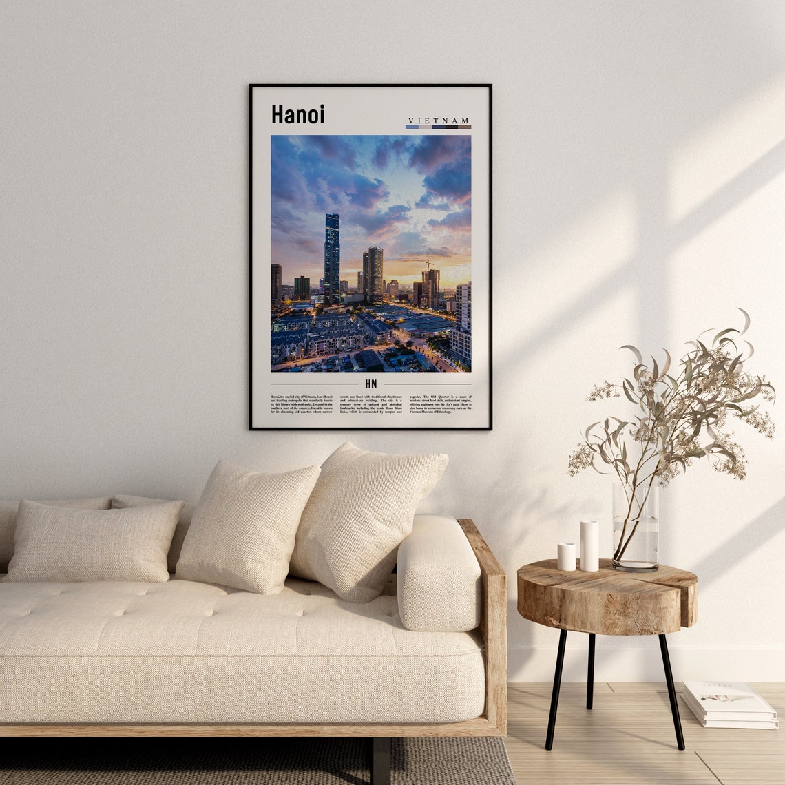 Hanoi Poster Hanoi Print Hanoi Wall Art Asia Print Asia Poster Asia Photo Minimal Travel Poster - Image 2