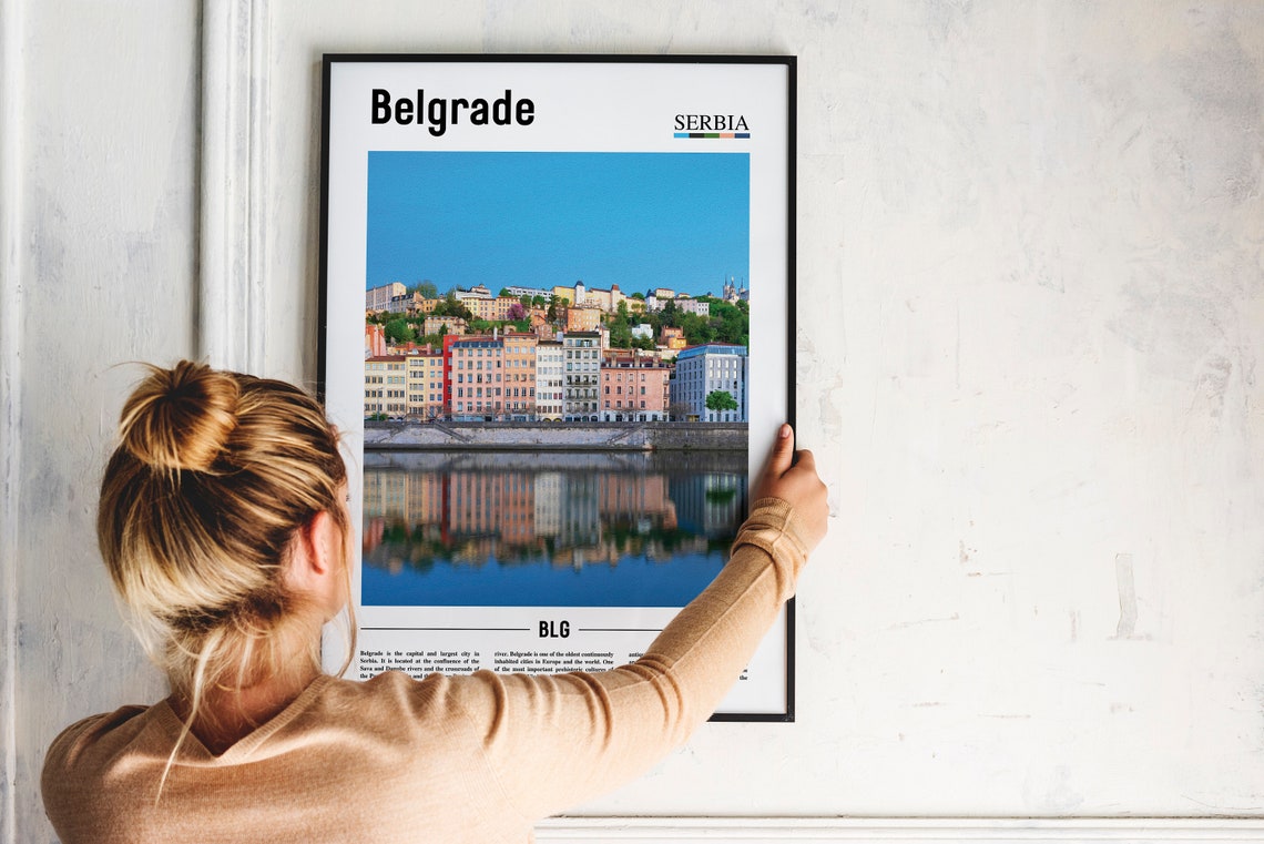 Belgrade Print Belgrade Poster Belgrade Wall Art Oil Painting Poster Colorful City Print City Artwork Travel Artwork Travel Wall Art - Image 4