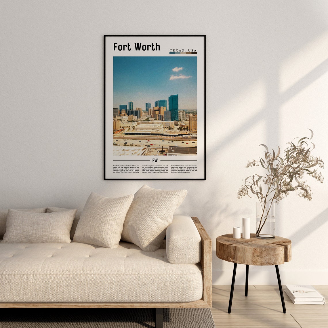 Fort Worth Poster Fort Worth Print Fort Worth Wall Art United States Photo United States Poster United States Print - Image 2