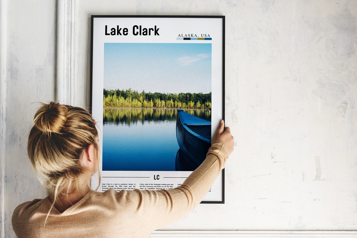 Lake Clark Poster Lake Clark Print Lake Clark Wall Art United States Photo United States Poster United States Print - Image 4