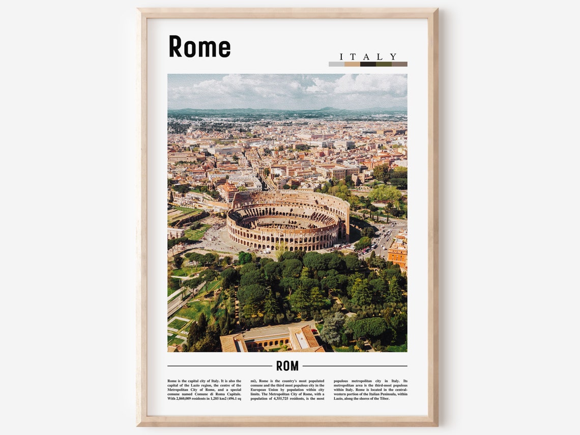 Rome Poster Rome Print Rome Wall Art Italy Photo Italy Poster Italy Print Italy Wall Art Minimal Travel Poster