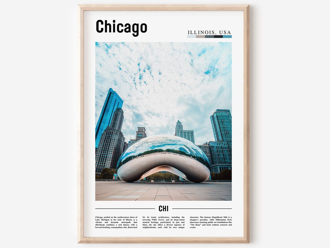 Chicago Travel Poster, United States Photo