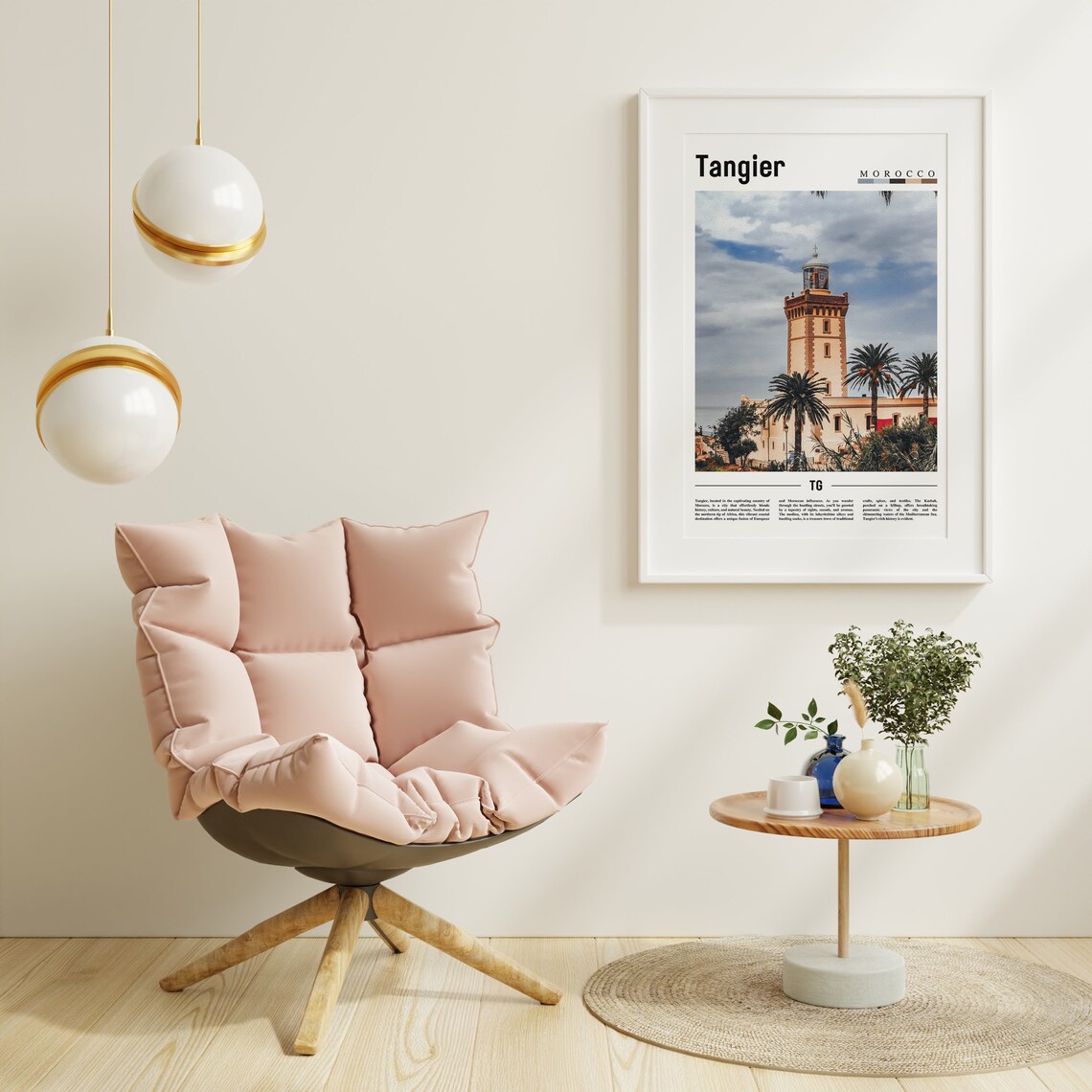 Tangier Minimal Travel Poster, Oil Painting - Image 6