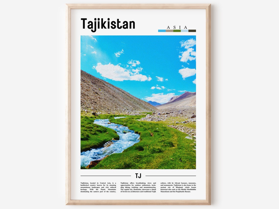 Tajikistan Minimal Travel Poster