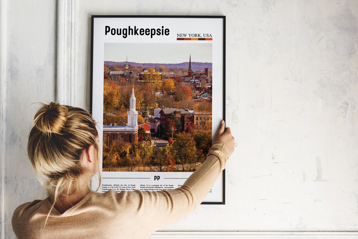 Poughkeepsie Travel Poster, City Artwork - Image 4