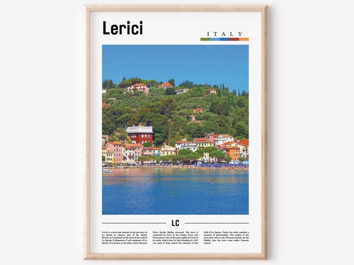 Lerici Print Lerici Poster Lerici Wall Art Italy Photo Italy Poster Italy Print Italy Wall Art Minimal Travel Poster