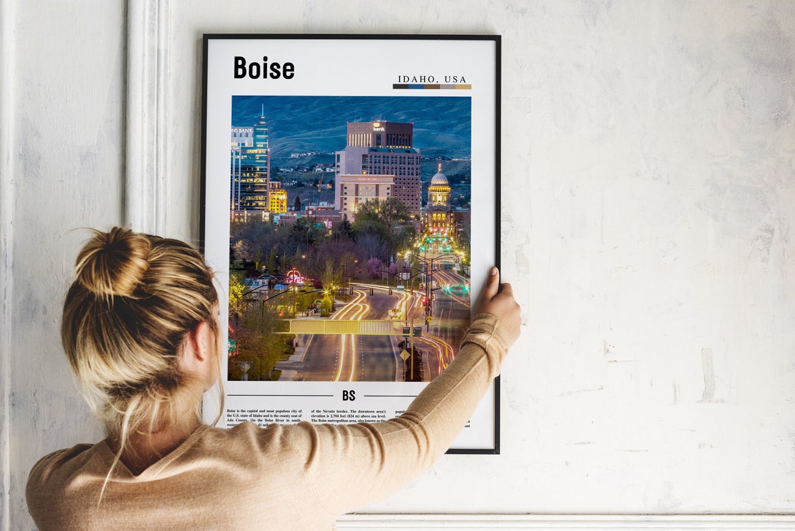 Boise Poster Boise Print Boise Wall Art United States Photo United States Poster United States Print - Image 4