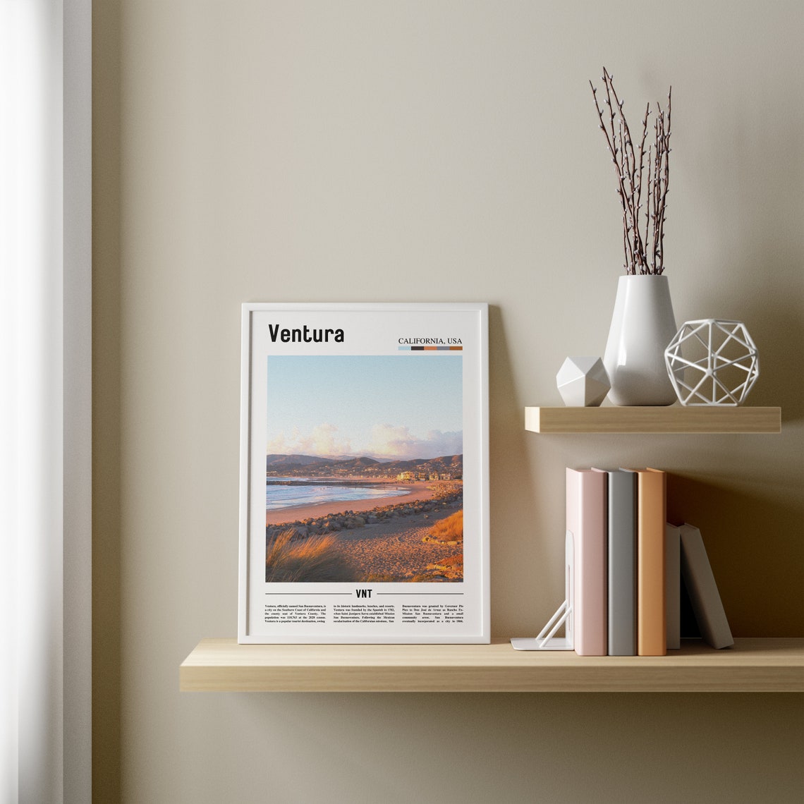 Ventura Print Ventura Poster Ventura Wall Art Oil Painting Poster Colorful City Print City Artwork Travel Artwork Travel Wall Art - Image 3