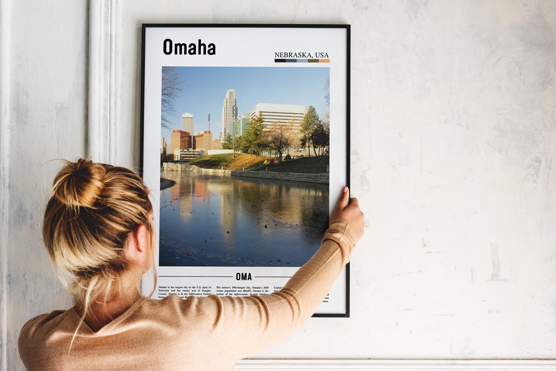 Omaha Print Omaha Poster Omaha Wall Art Oil Painting Poster Colorful City Print City Artwork Travel Artwork Travel Wall Art City Art - Image 4