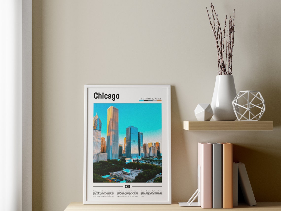 Chicago Print Chicago Poster Chicago Wall Art United States Photo United States Poster United States Print - Image 3