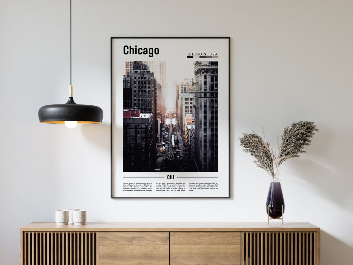 Chicago Print Chicago Poster Chicago Wall Art United States Photo United States Poster United States Print - Image 4