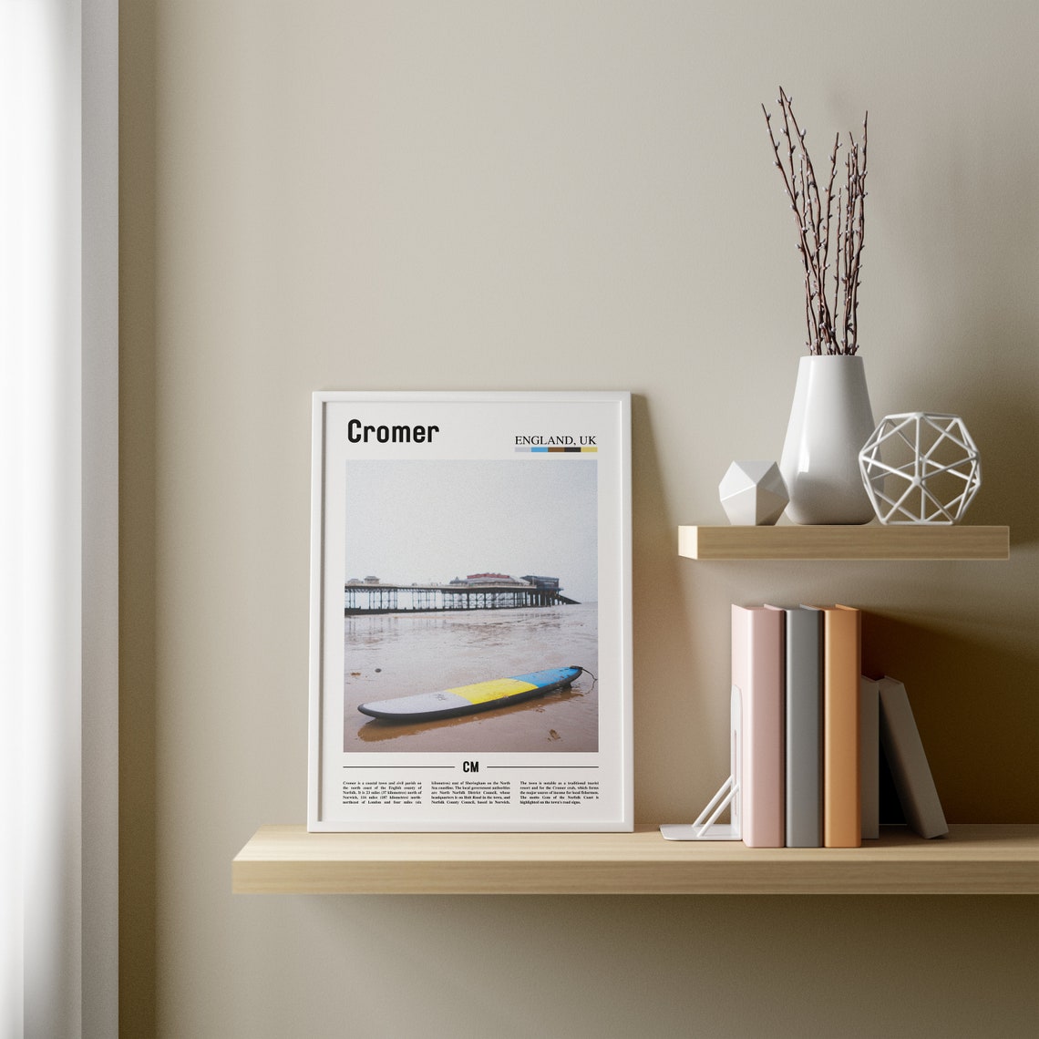 Cromer Print Cromer Poster Cromer Wall Art Minimal Travel Print Minimal City Poster Travel Destination City Print Oil Painting Poster - Image 2