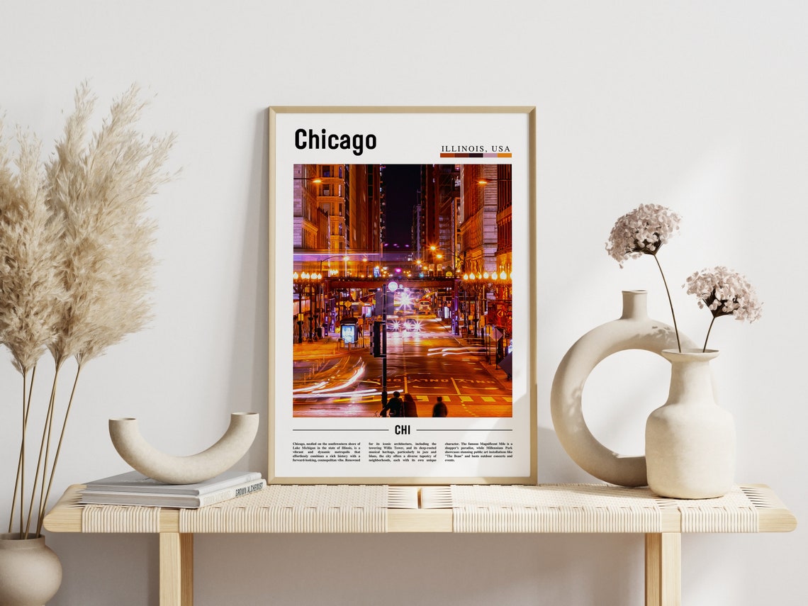 Chicago Print Chicago Poster Chicago Wall Art United States Photo United States Poster United States Print - Image 6