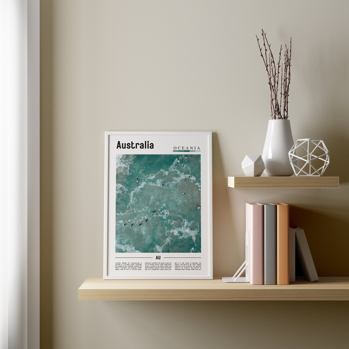 Australia Minimal Travel Poster, Oil Painting - Image 2