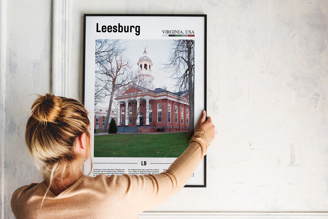 Leesburg Print Leesburg Poster Leesburg Wall Art Oil Painting Poster Colorful City Print City Artwork Travel Artwork Travel Wall Art - Image 4