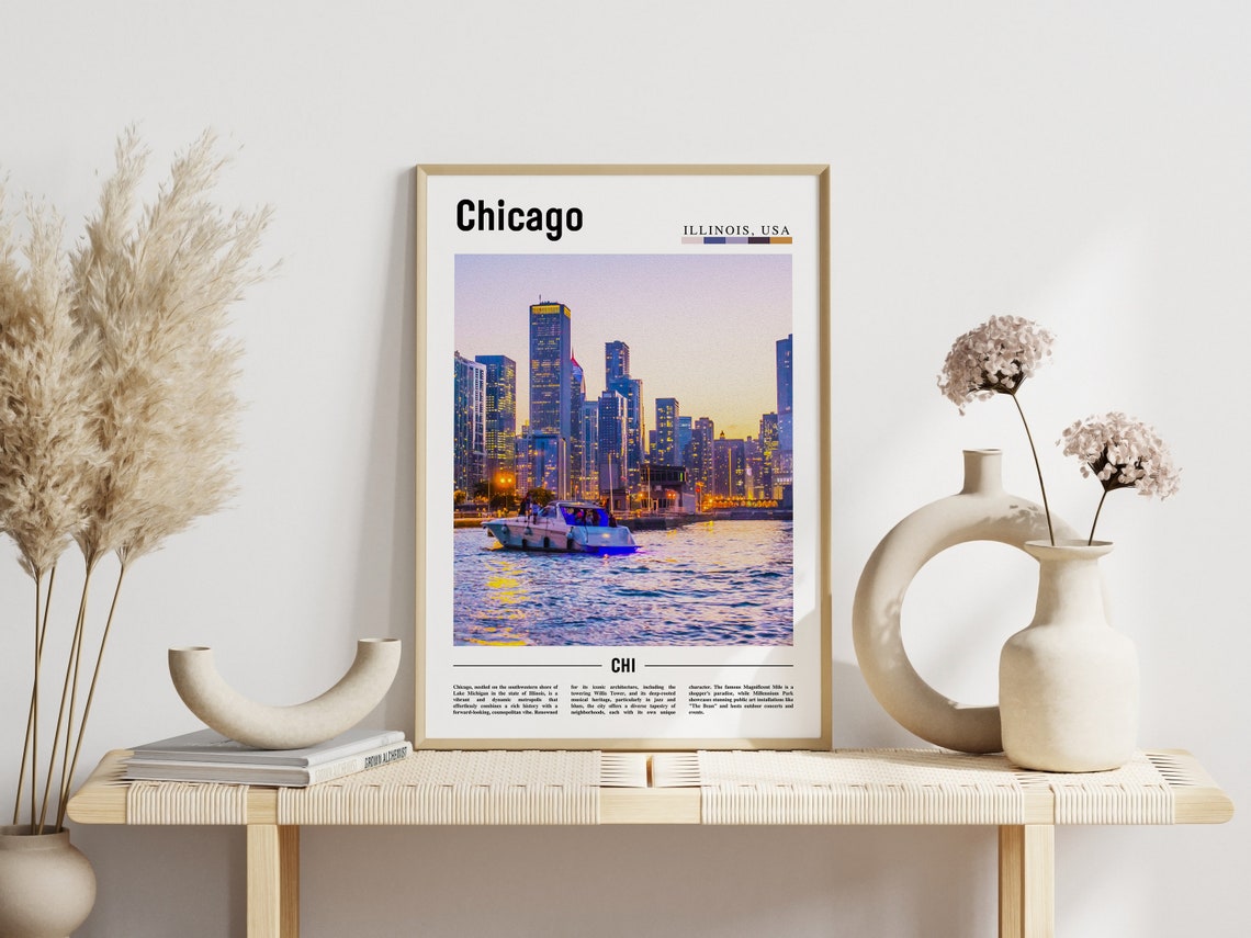 Chicago Print Chicago Poster Chicago Wall Art United States Photo United States Poster United States Print - Image 6