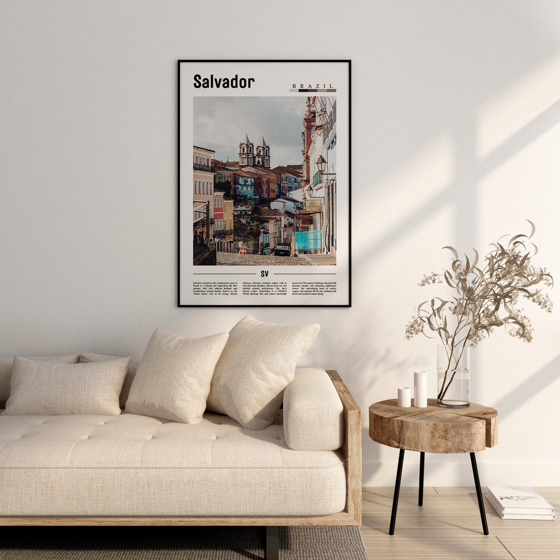 Salvador Poster Salvador Print Salvador Wall Art South America Poster South America Print Travel Poster - Image 2