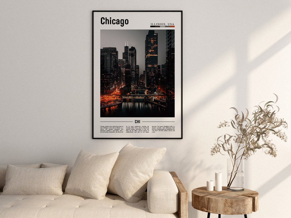Chicago Print Chicago Poster Chicago Wall Art United States Photo United States Poster United States Print - Image 2
