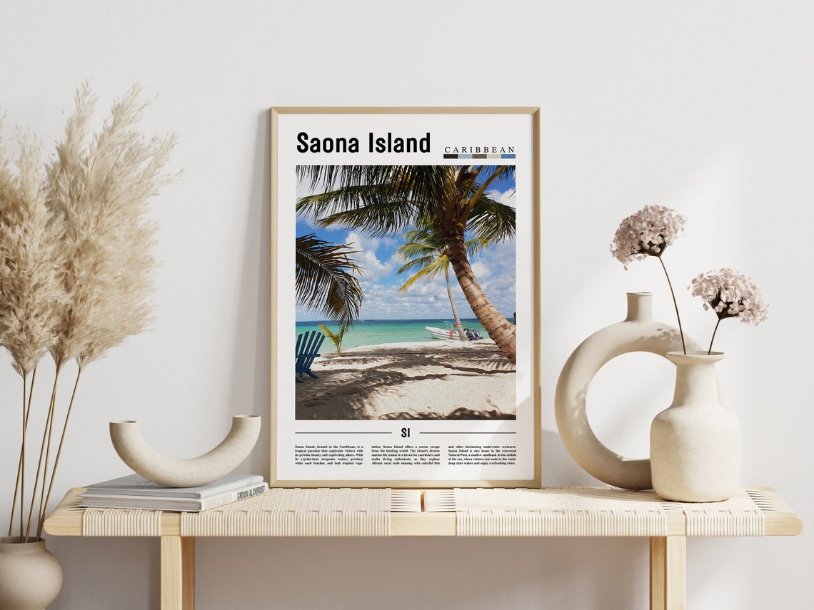 Saona Island Poster Saona Island Print Saona Island Wall Art Caribbean Photo Caribbean Poster Caribbean Print Travel Poster - Image 6