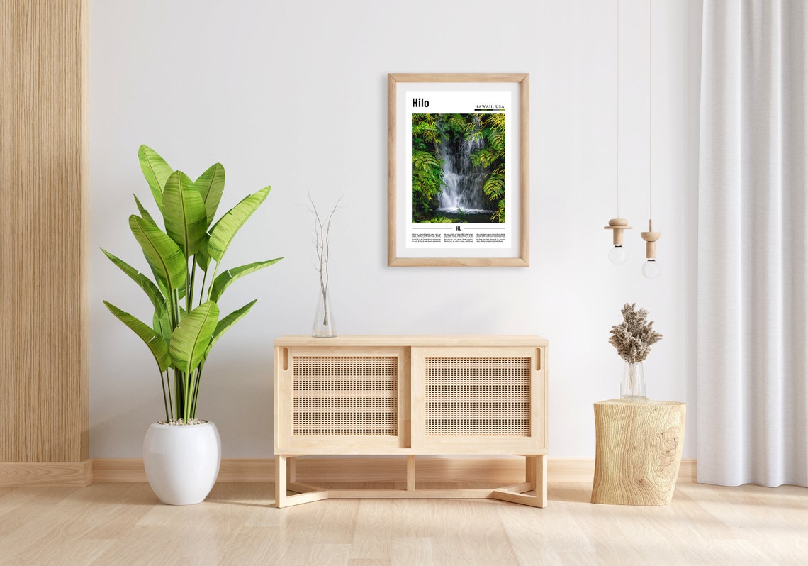 Hilo Print Hilo Poster Hilo Wall Art Minimal Travel Print Minimal City Poster Travel Destination Colorful City Print Oil Painting Poster - Image 3