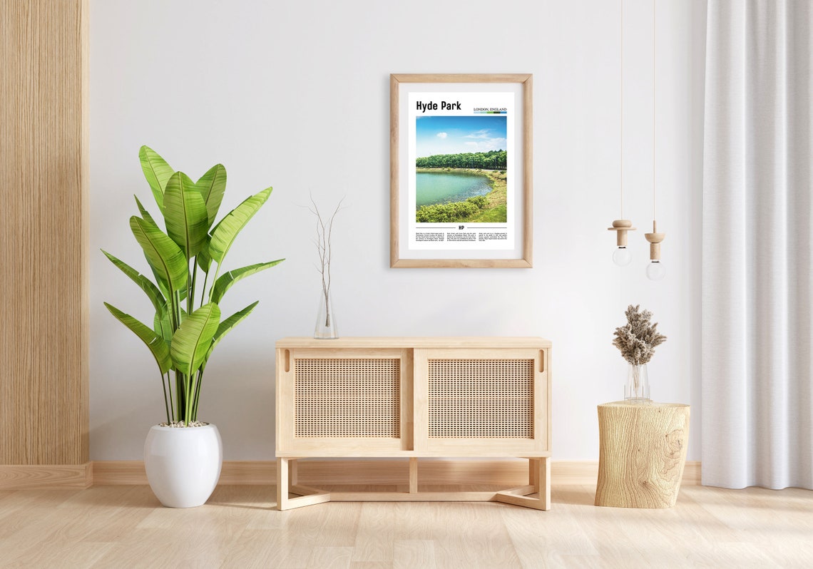 Hyde Park Print Hyde Park Poster Hyde Park Wall Art Oil Painting Poster Colorful City Print City Artwork Travel Artwork Travel Wall Art - Image 5